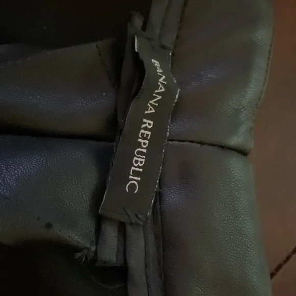 (Lori) Banana Republic Elegant Black Faux Leather Women’s Pants Sz 8 - Picture 7 of 10